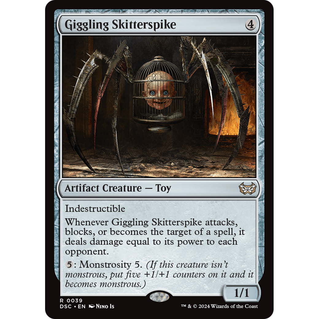 Giggling Skitterspike (DSC-039) - Duskmourn: House of Horror Commander