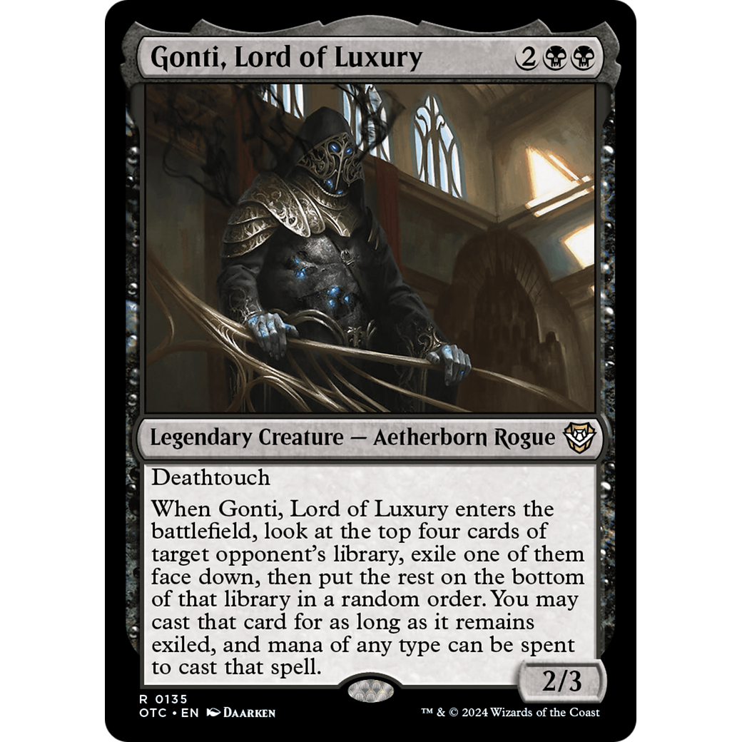 Gonti, Lord of Luxury (OTC-135) - Outlaws of Thunder Junction Commander