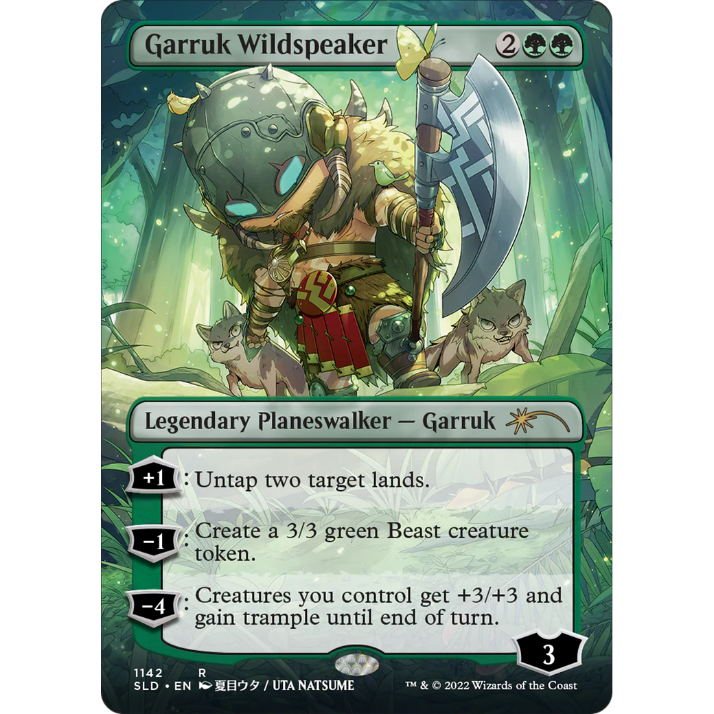 Garruk Wildspeaker (Borderless) (SLD-1142) - Secret Lair Drop (Borderless)