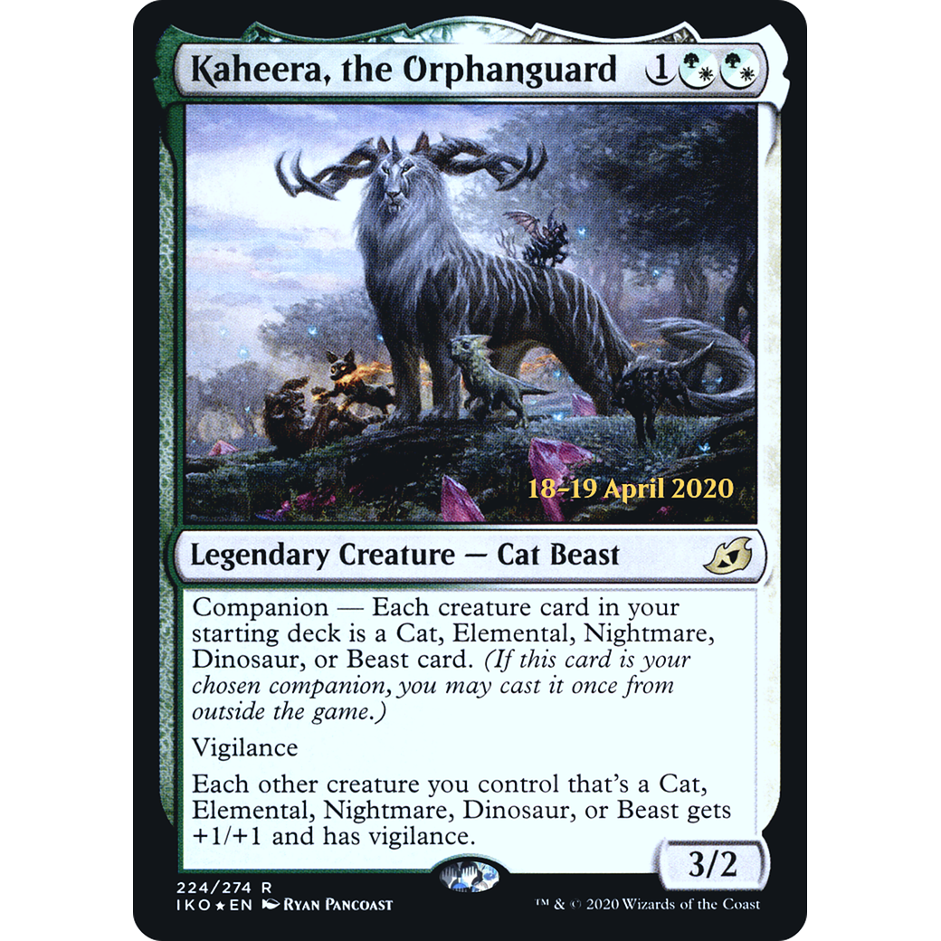 Kaheera, the Orphanguard (PRE-224) - Ikoria: Lair of Behemoths Promos: (companion) Foil