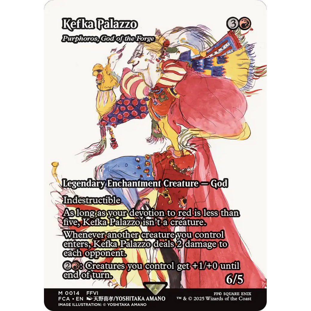 Kefka Palazzo - Purphoros, God of the Forge (Showcase) (FCA-014) - FINAL FANTASY: Through the Ages / Kefka Palazzo: (enchantment) (Borderless)