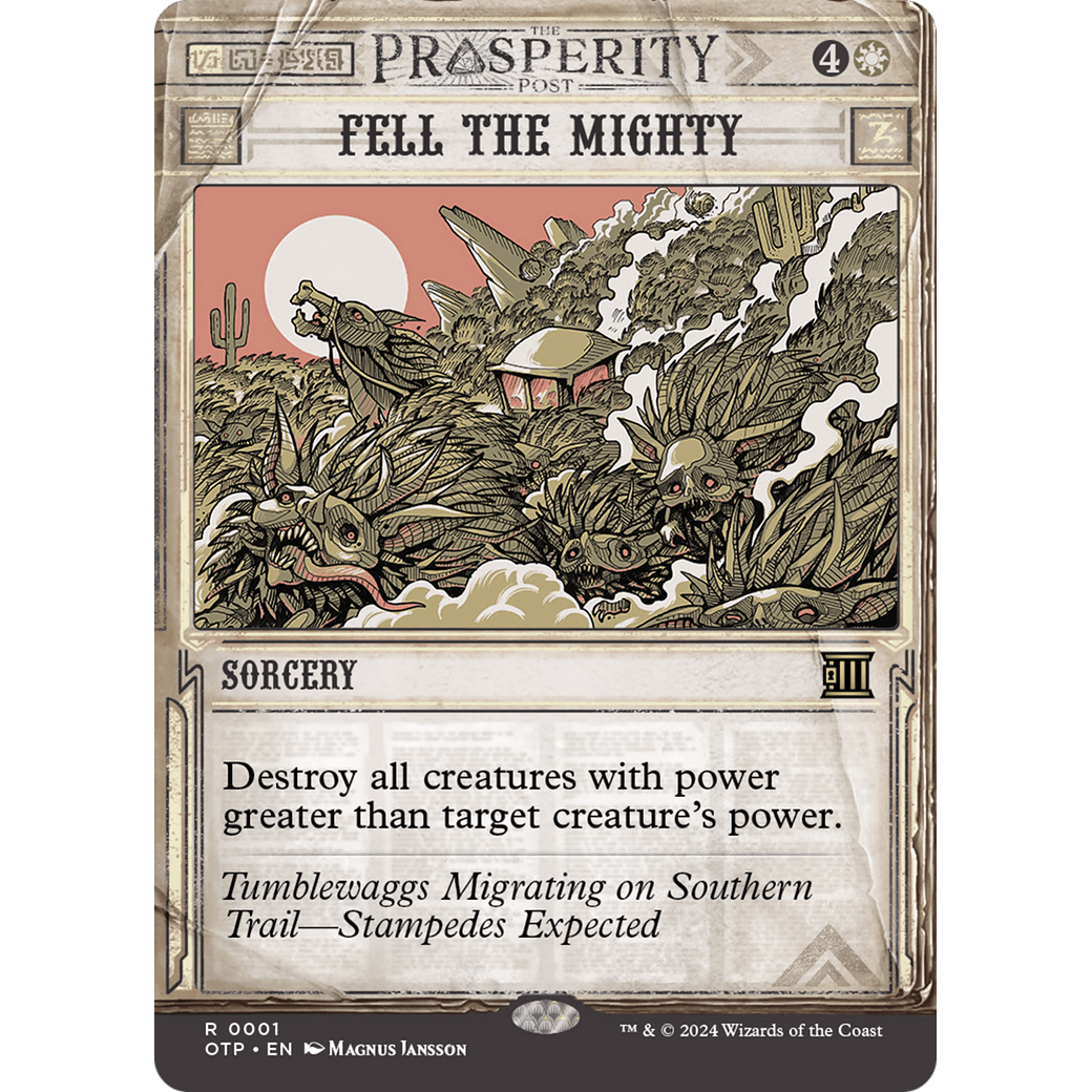 Fell the Mighty (OTP-001) - Breaking News: (Showcase) (Borderless) Foil