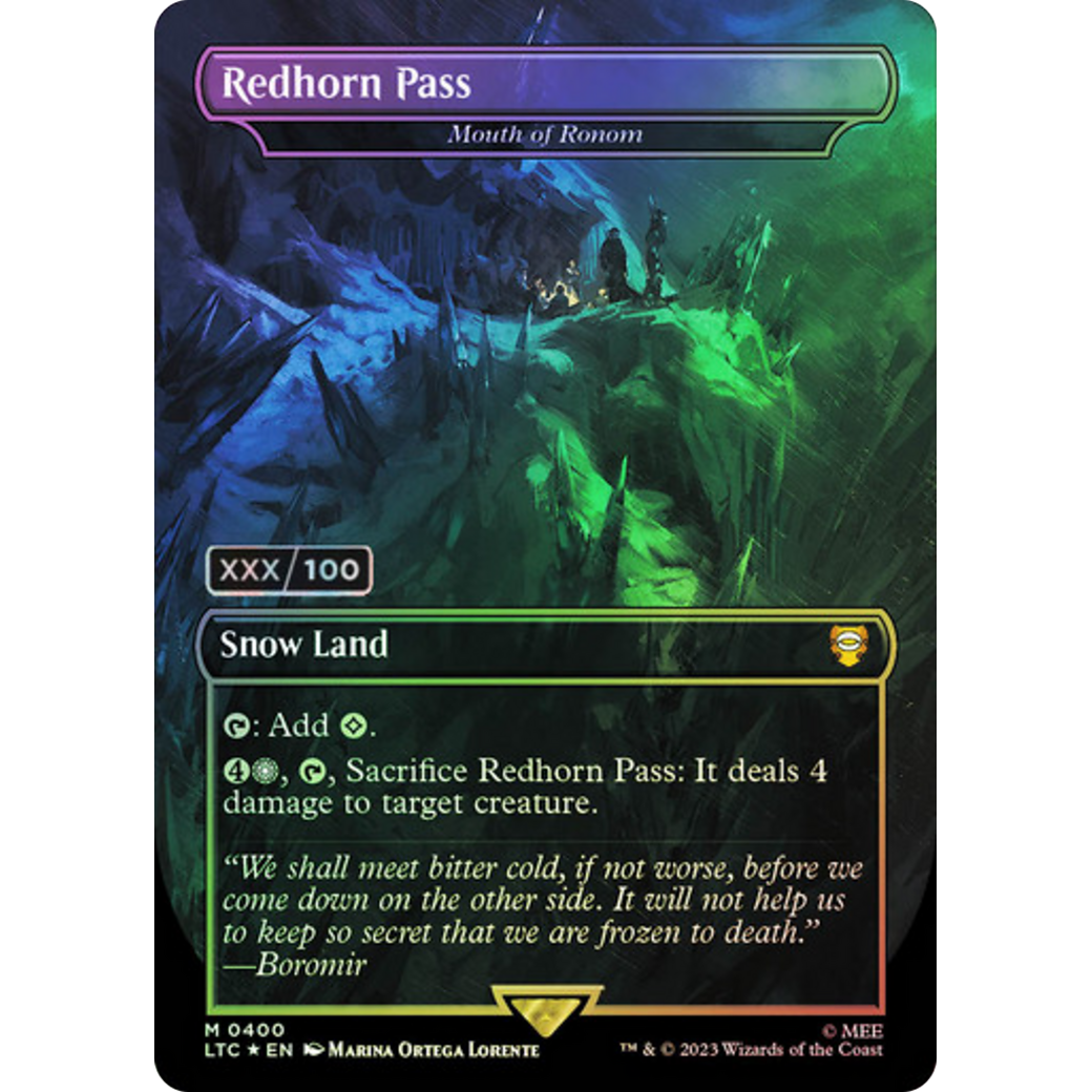 Mouth of Ronom (LTC-400Z) - Tales of Middle-earth Commander / Redhorn Pass (Borderless) Foil