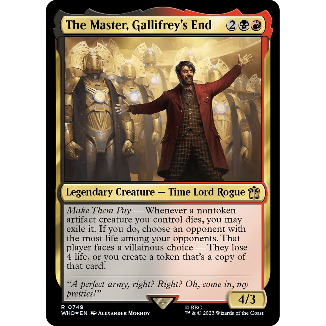 The Master, Gallifrey's End (Surge Foil) (WHO-749) - Doctor Who Foil
