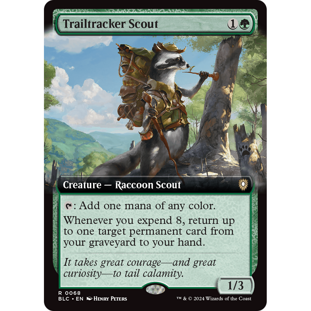 Trailtracker Scout (BLC-068) - Bloomburrow Commander: (Extended Art)