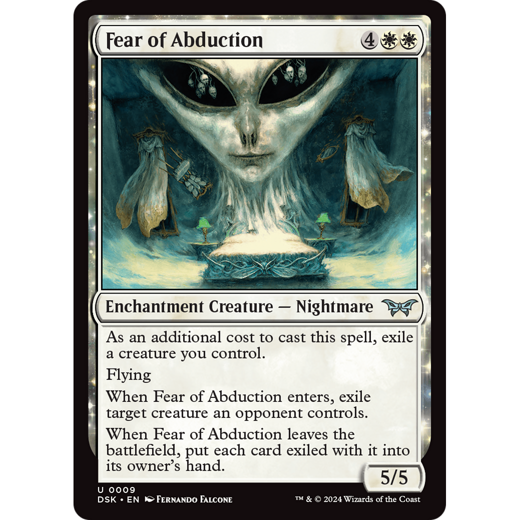 Fear of Abduction (DSK-009) - Duskmourn: House of Horror: (enchantment) Foil