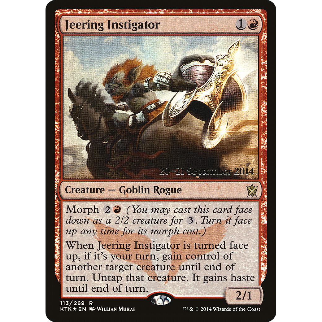 Jeering Instigator (PRE-113) - Khans of Tarkir Promos Foil