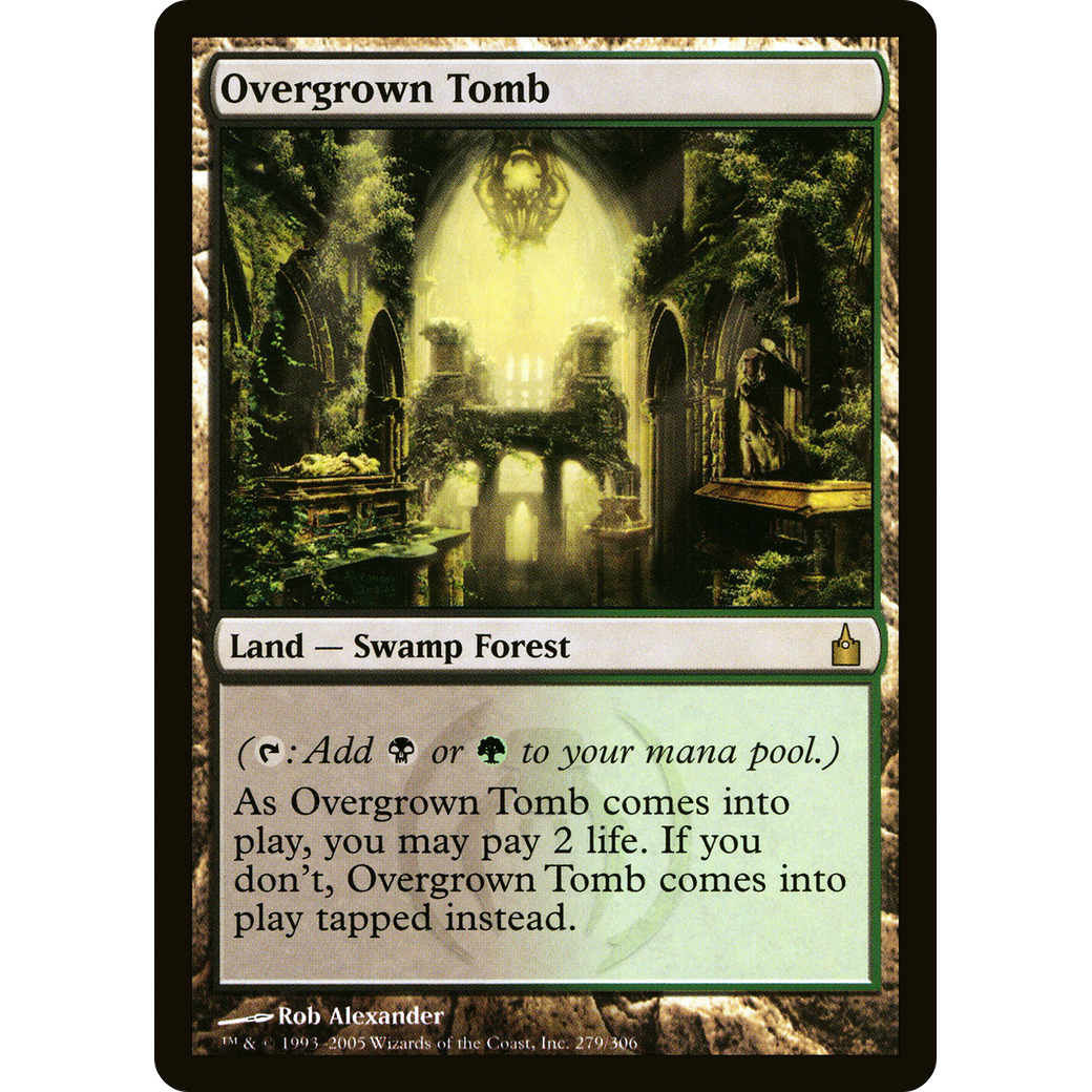 Overgrown Tomb (RAV-279) - Ravnica: City of Guilds Foil