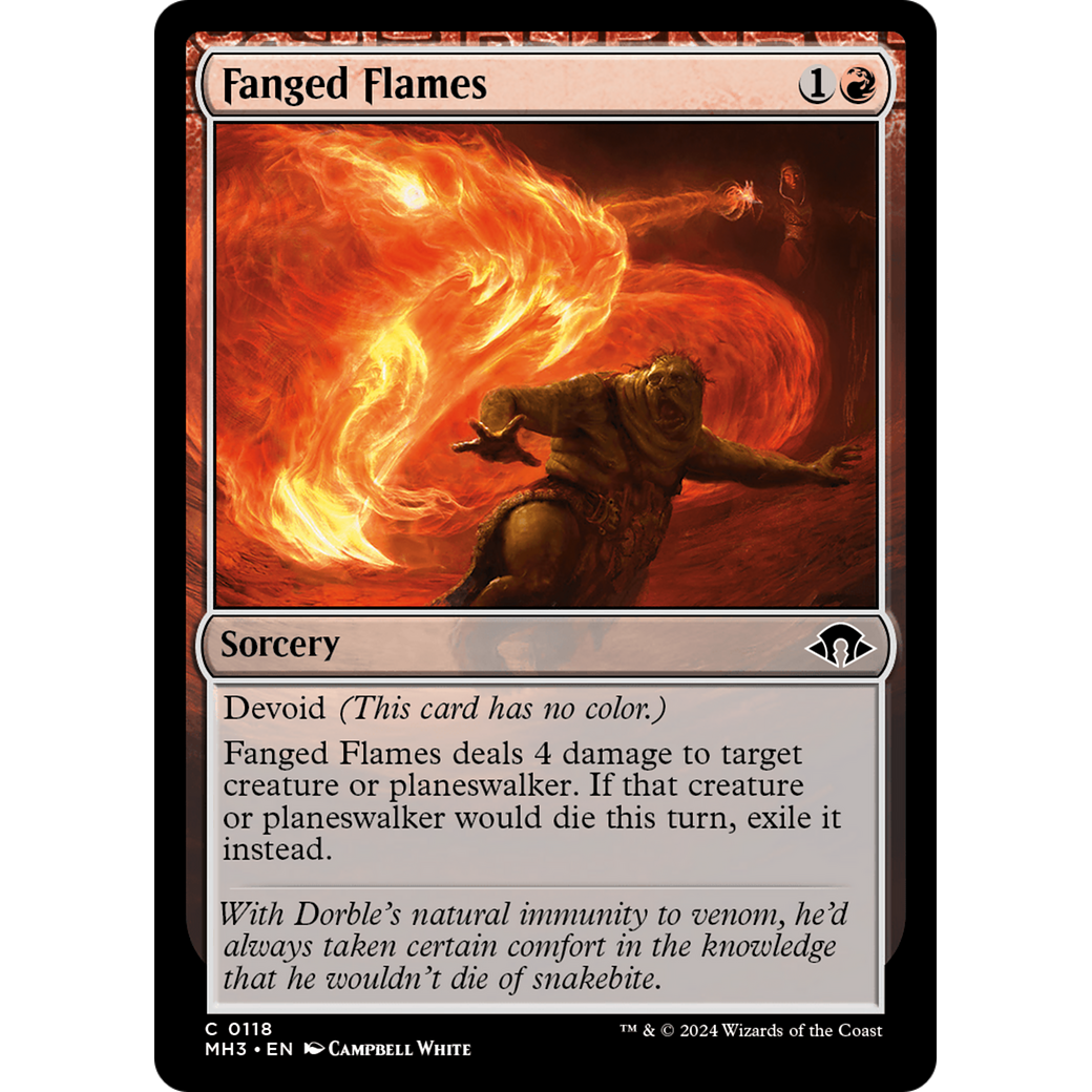 Fanged Flames (MH3-118) - Modern Horizons 3: (devoid) Foil