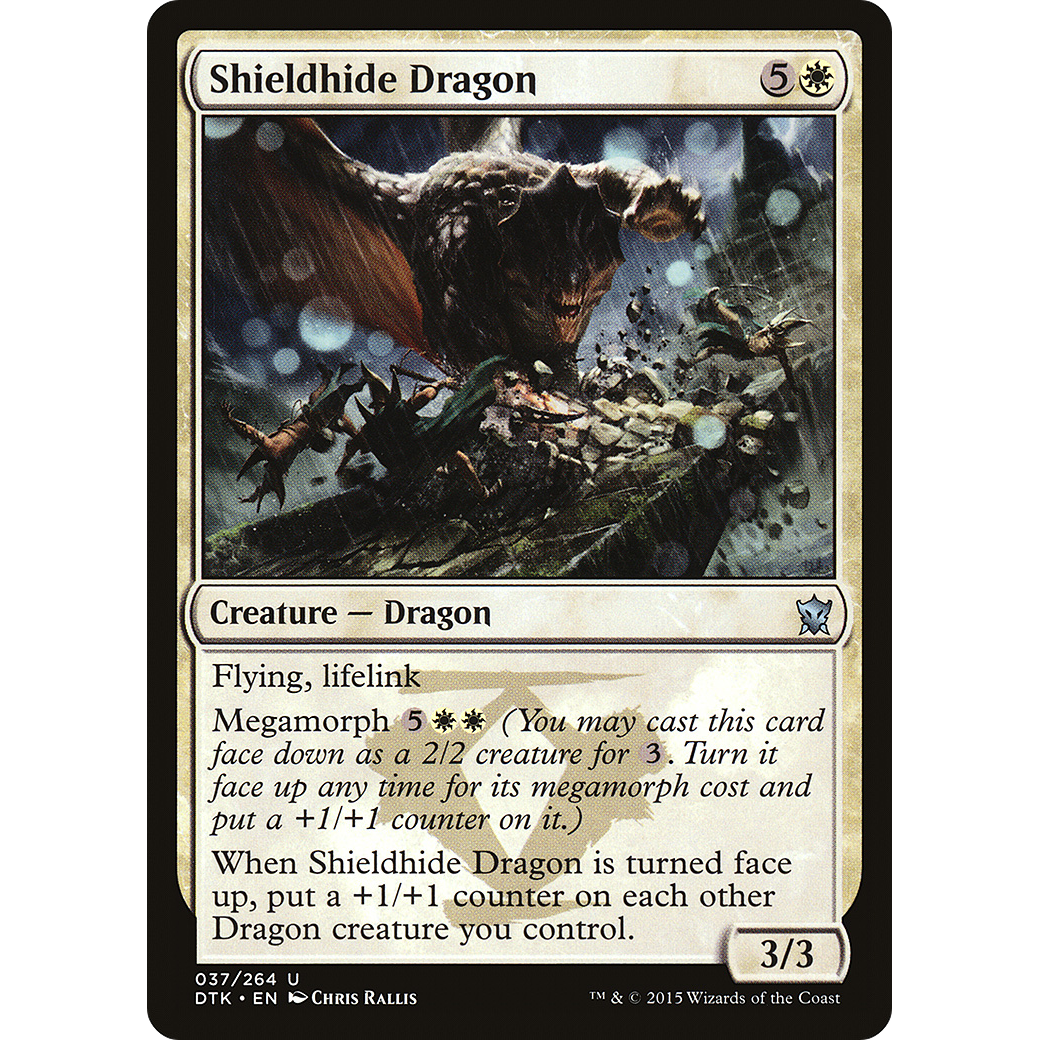 Shieldhide Dragon (DTK-037) - Dragons of Tarkir Foil