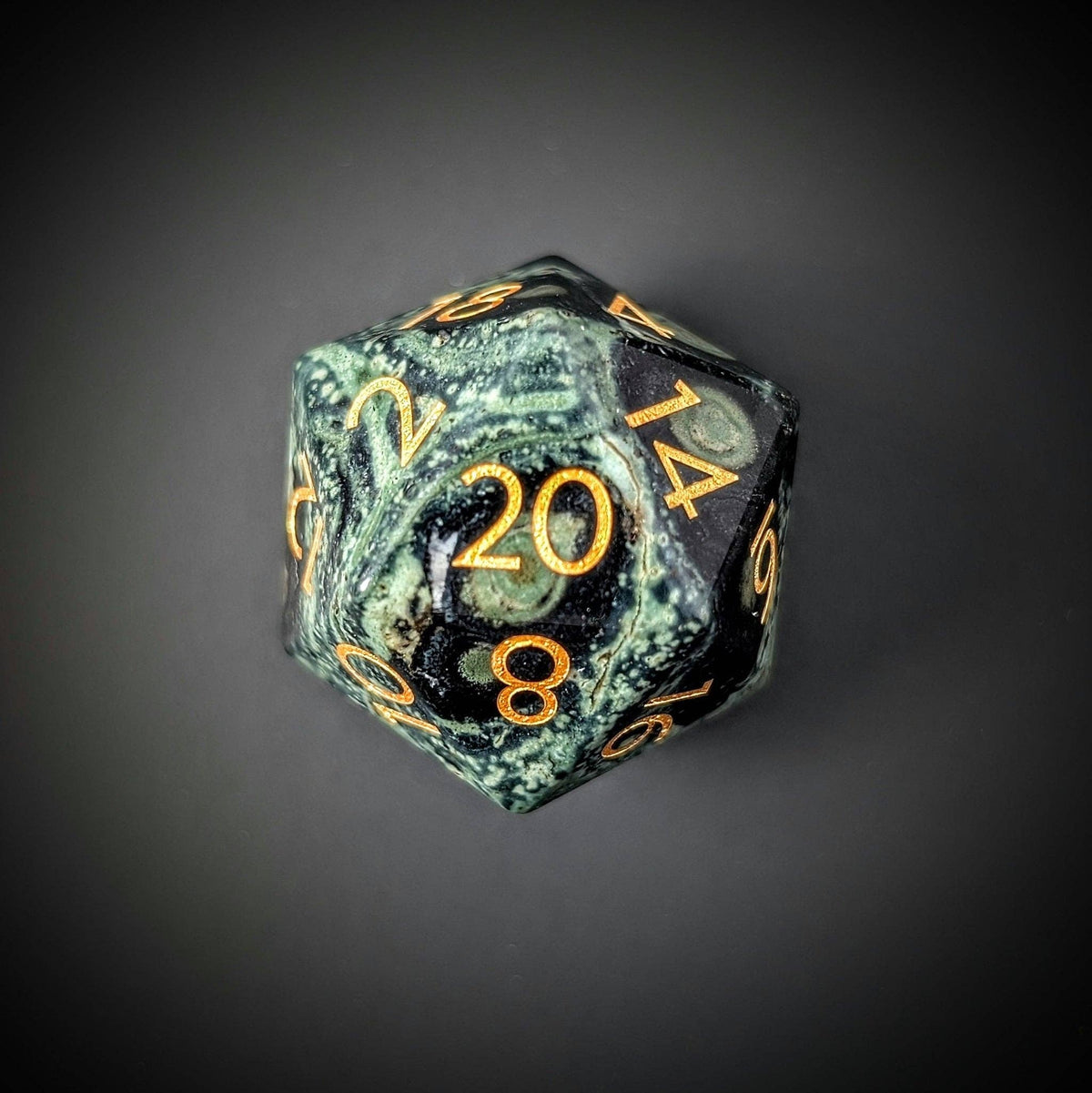 Kambaba Jasper - 7 Piece Polyhedral Gemstone Dice Set