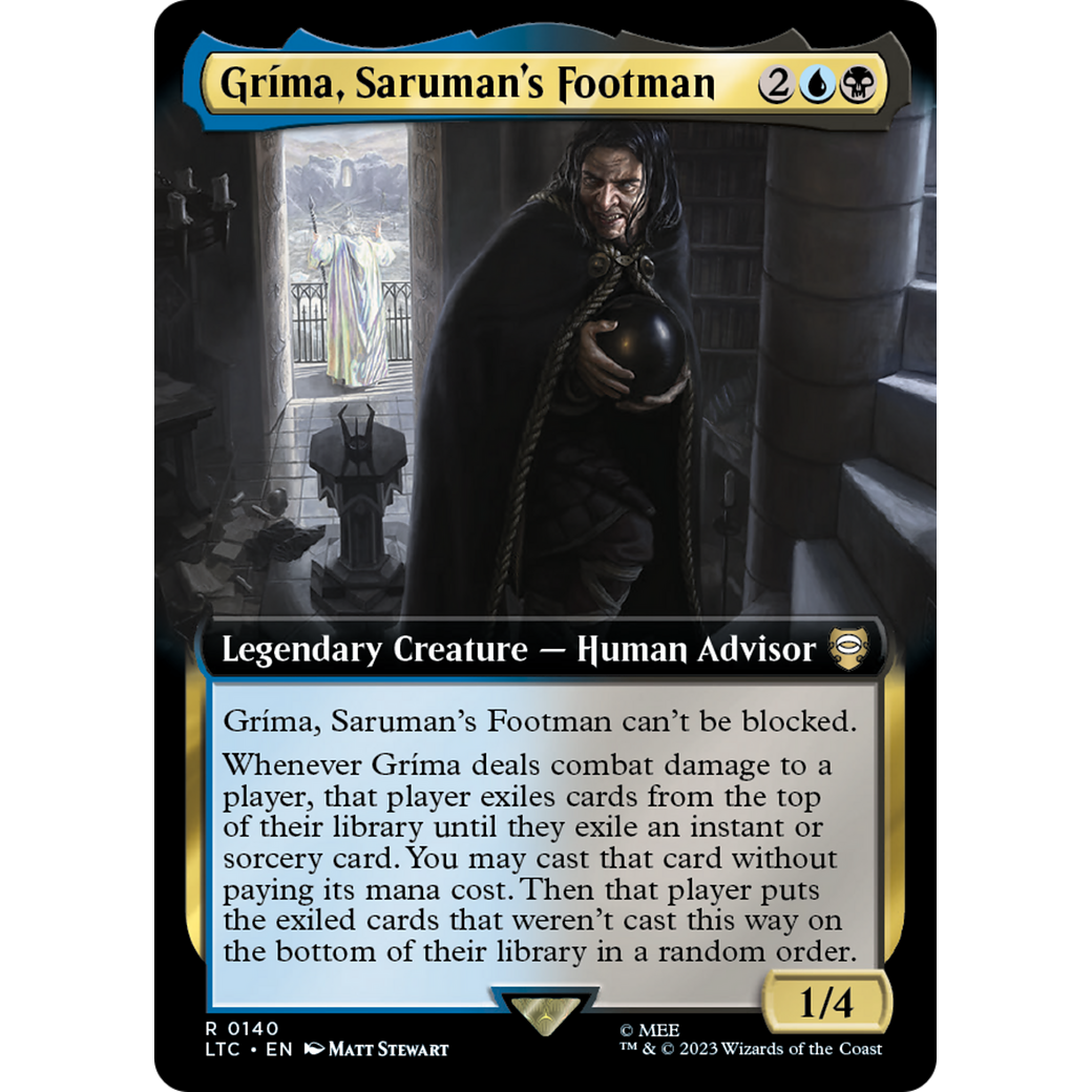 Grima, Saruman's Footman (Extended Art) (LTC-140) - Tales of Middle-earth Commander: (Extended Art) Foil