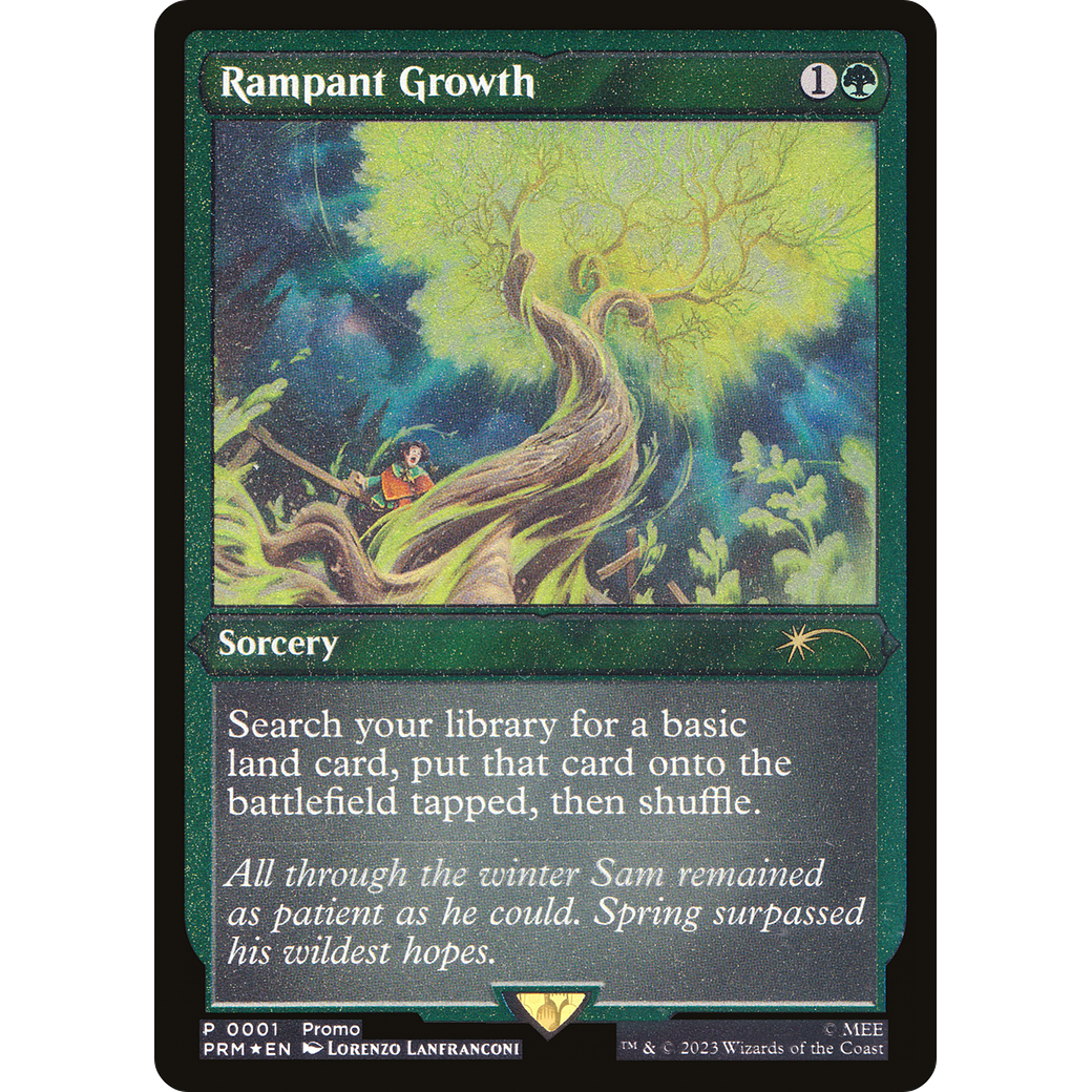 Rampant Growth (PW23-009) - Wizards Play Network 2023 Etched Foil