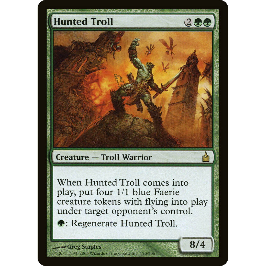 Hunted Troll (RAV-170) - Ravnica: City of Guilds Foil