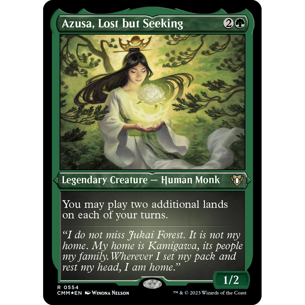 Azusa, Lost but Seeking (CMM-554) - Commander Masters Etched Foil