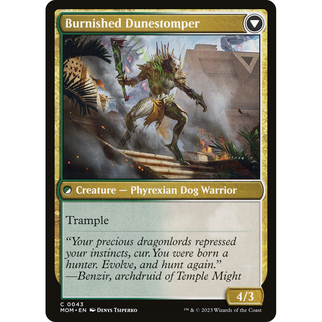 Tarkir Duneshaper // Burnished Dunestomper (MOM-043) - March of the Machine Foil