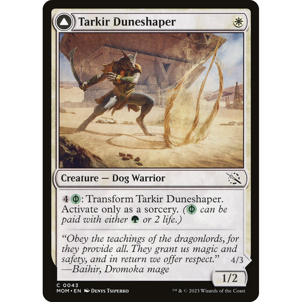 Tarkir Duneshaper // Burnished Dunestomper (MOM-043) - March of the Machine Foil