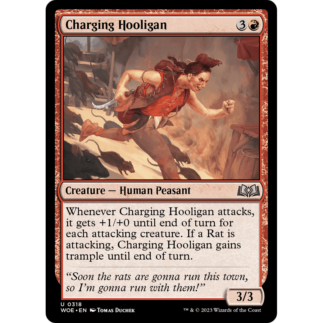 Charging Hooligan (WOE-318) - Wilds of Eldraine Foil