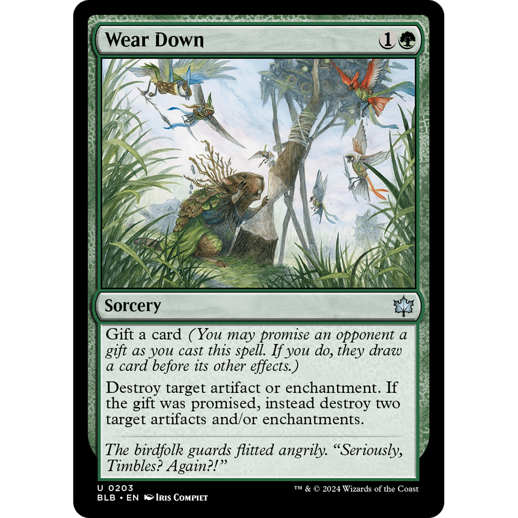 Wear Down (BLB-203) - Bloomburrow Foil