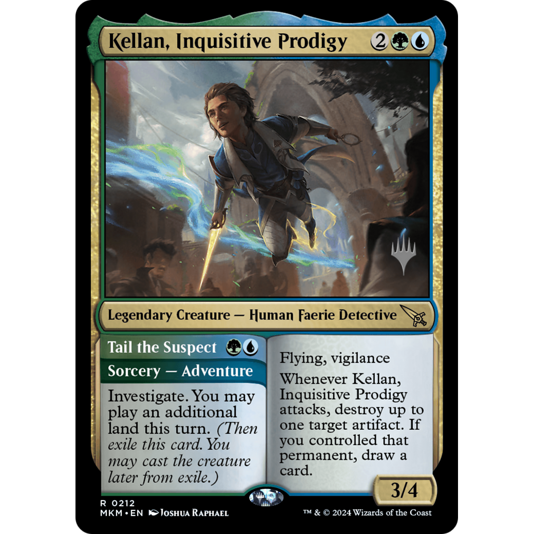 Kellan, Inquisitive Prodigy // Tail the Suspect (PPMKM-212P) - Murders at Karlov Manor Promos Foil