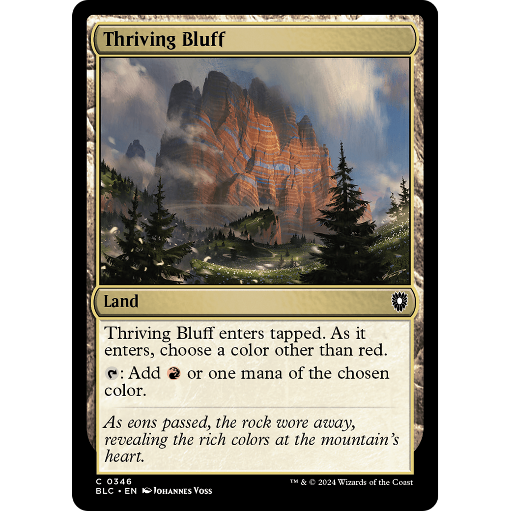 Thriving Bluff (BLC-346) - Bloomburrow Commander