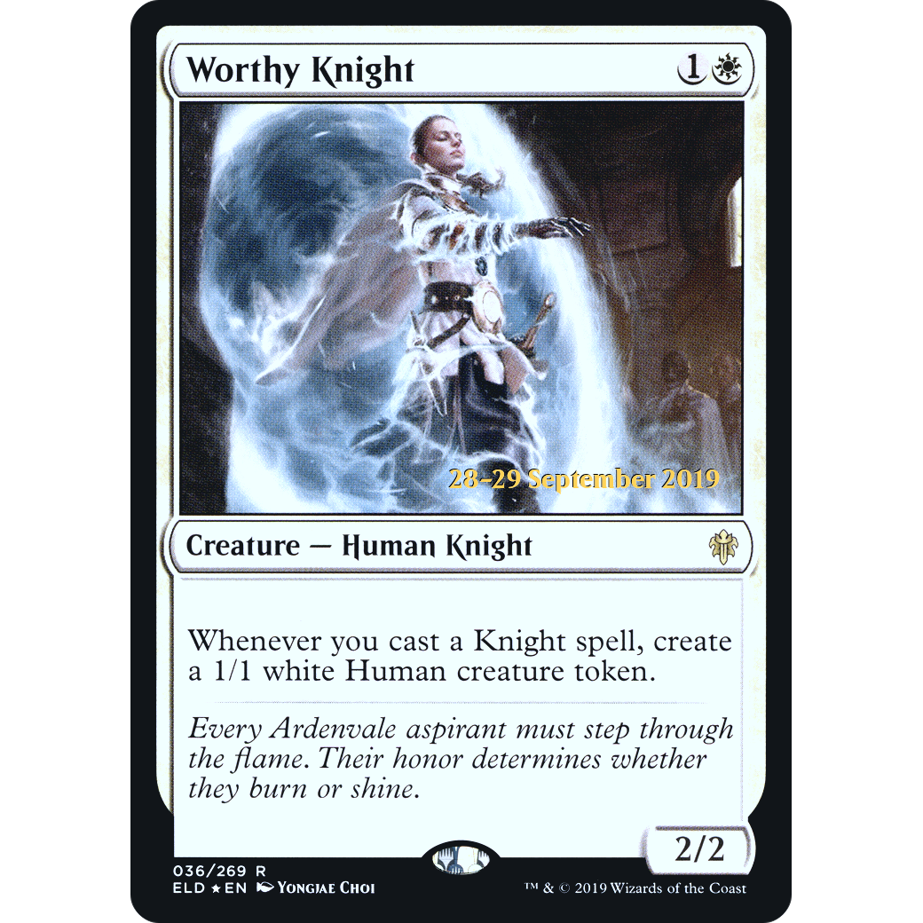 Worthy Knight (PRE-036) - Throne of Eldraine Promos Foil