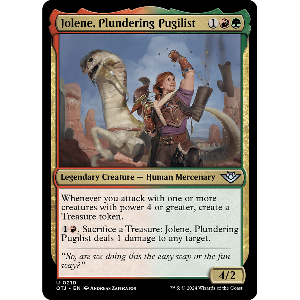 Jolene, Plundering Pugilist (OTJ-210) - Outlaws of Thunder Junction