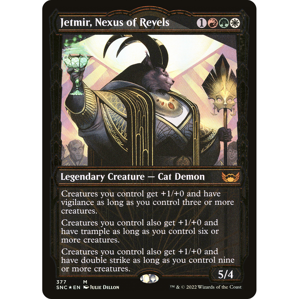 Jetmir, Nexus of Revels (Gilded Foil) (SNC-377) - Streets of New Capenna: (Showcase) Foil
