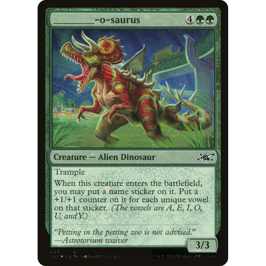 _______-o-saurus (Galaxy Foil) (UNF-434) - Unfinity Foil