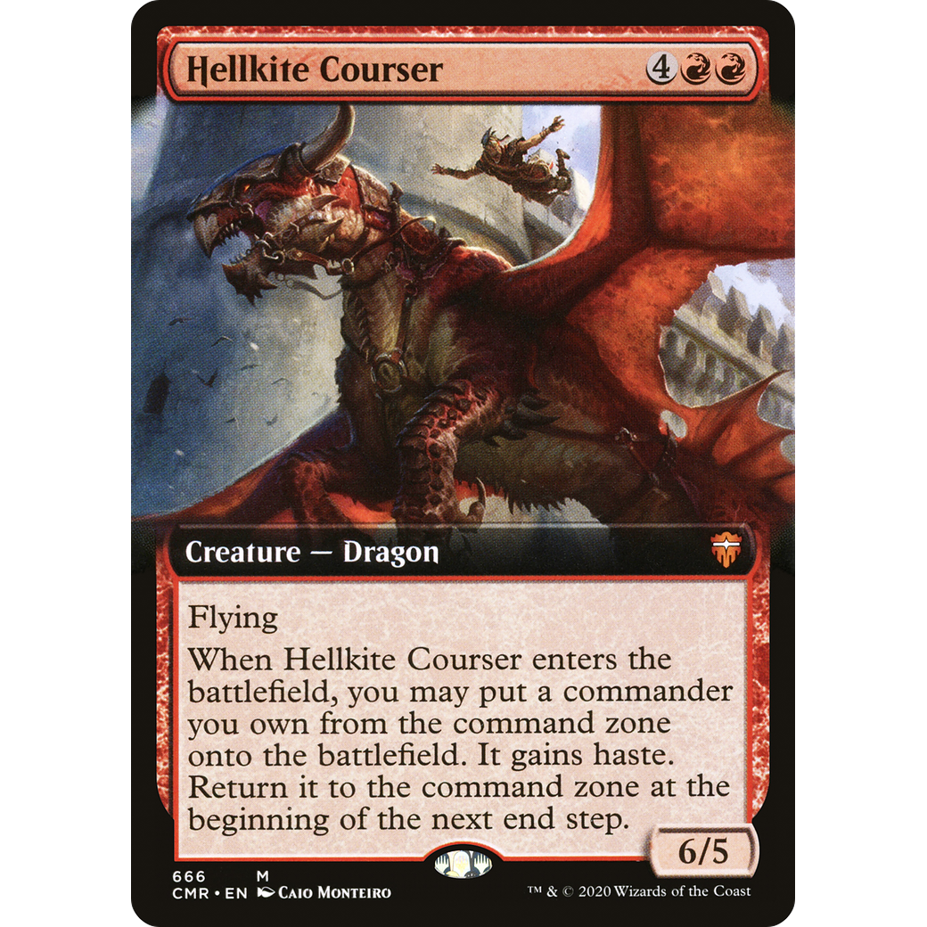 Hellkite Courser (Extended Art) (CMR-666) - Commander Legends: (Extended Art)