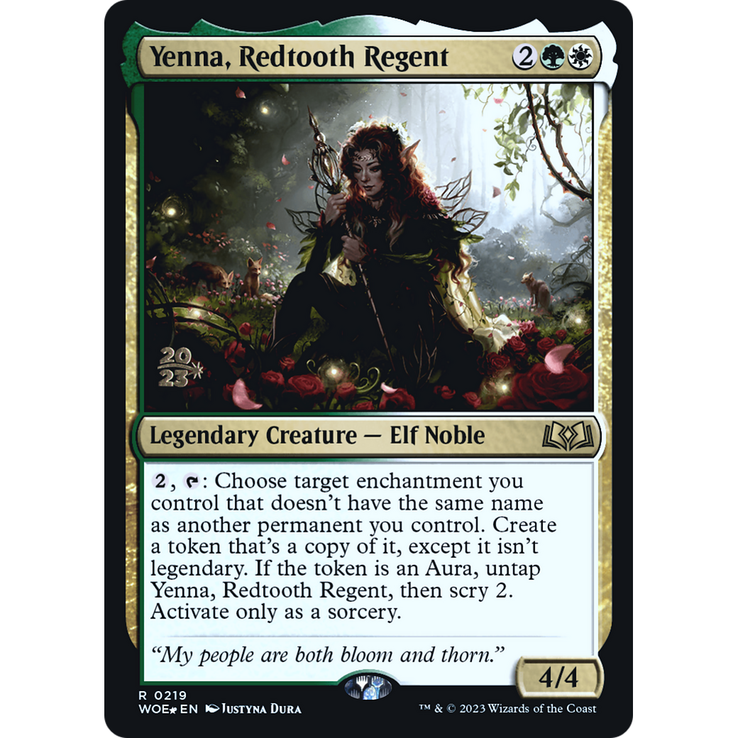 Yenna, Redtooth Regent (PRE-219S) - Wilds of Eldraine Promos Foil