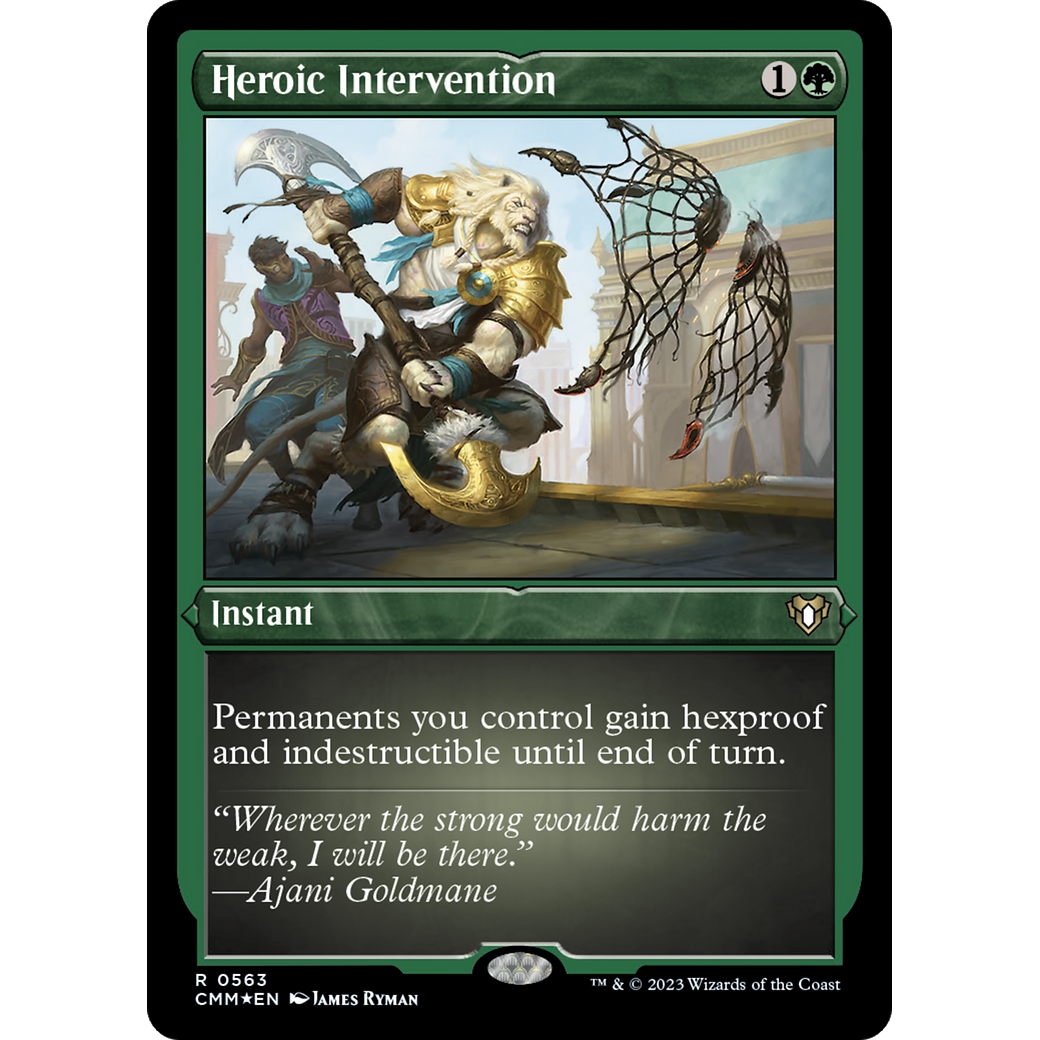 Heroic Intervention (CMM-563) - Commander Masters Etched Foil