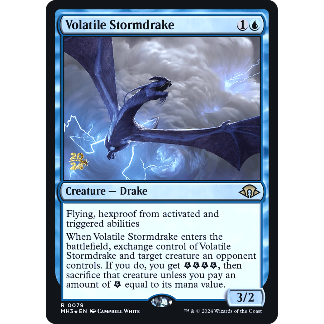 Volatile Stormdrake (PRE-79S) - Modern Horizons 3 Promos Foil