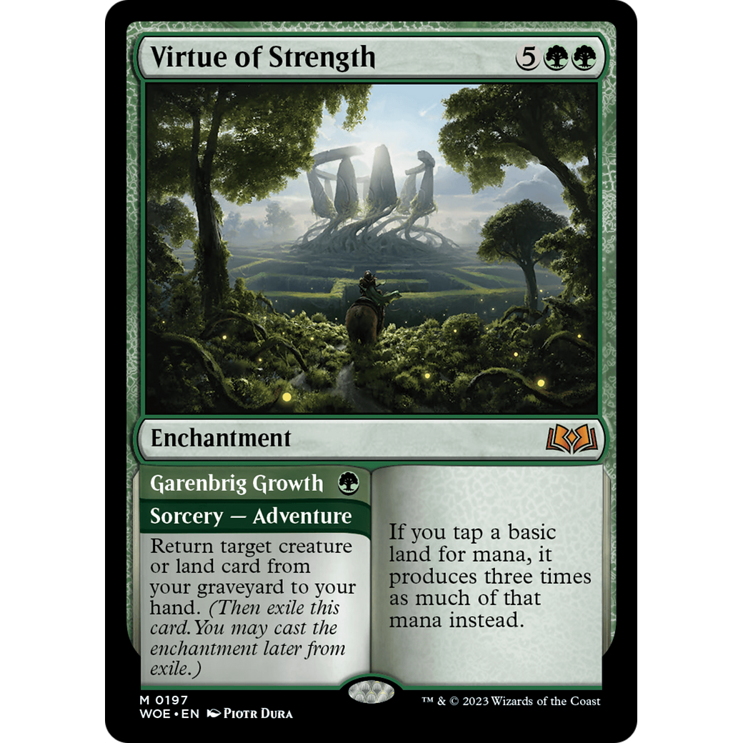Virtue of Strength // Garenbrig Growth (WOE-197) - Wilds of Eldraine