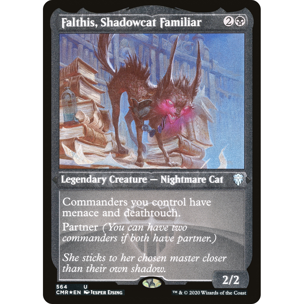 Falthis, Shadowcat Familiar (Foil Etched) (CMR-564) - Commander Legends Foil