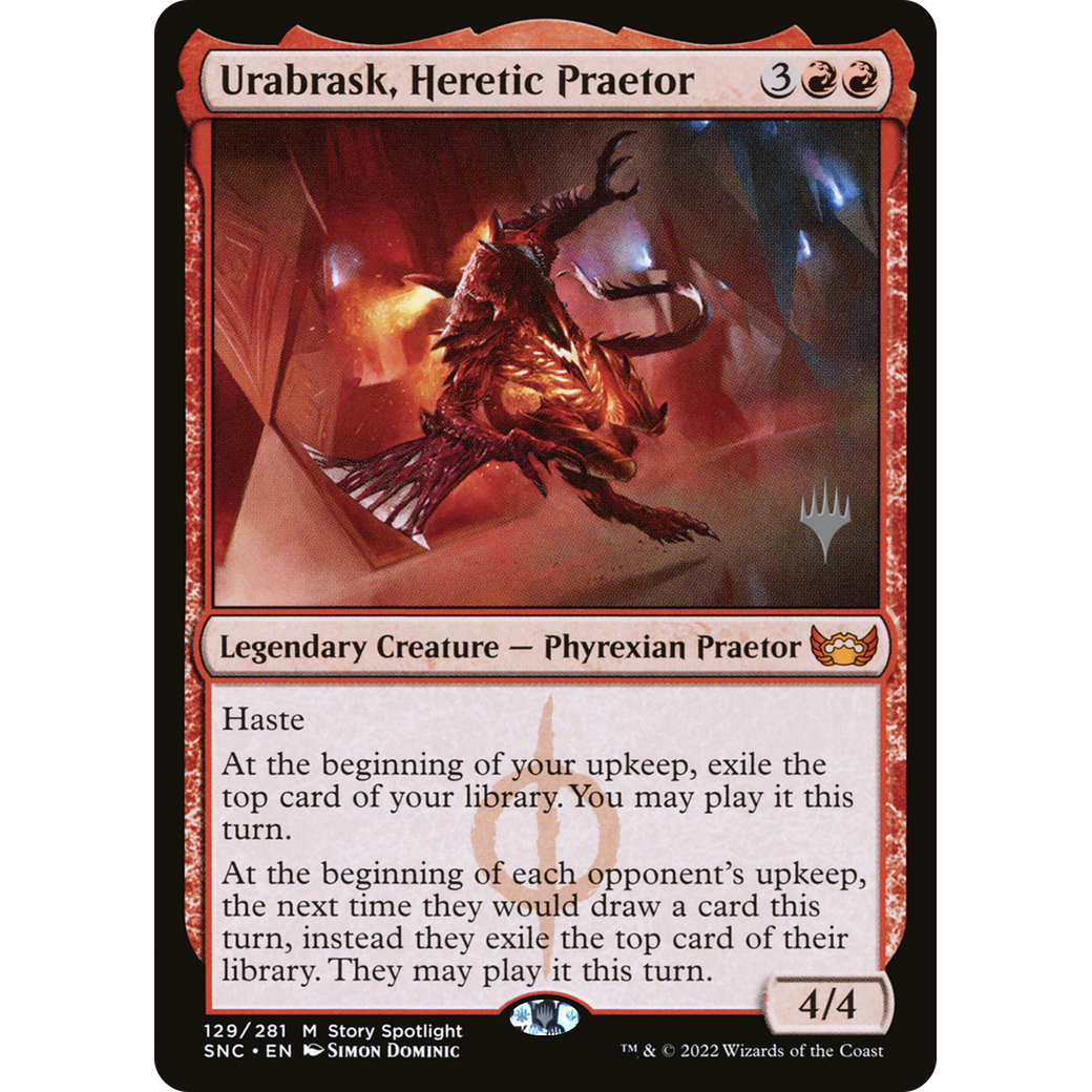 Urabrask, Heretic Praetor (PPSNC-129) - Streets of New Capenna Promos