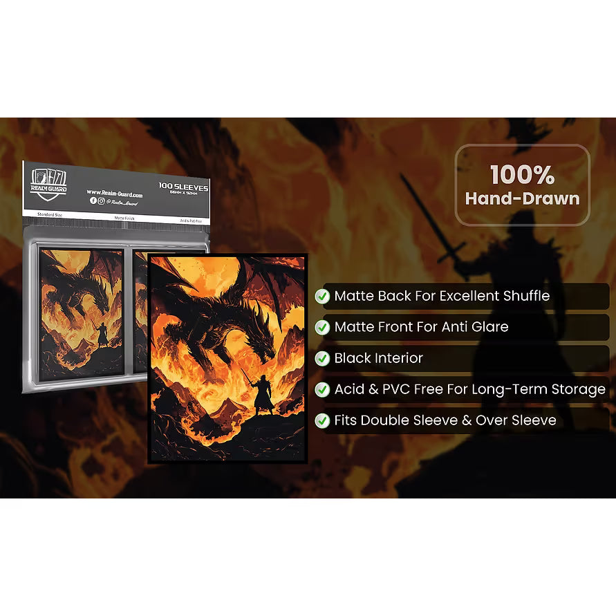Realm Guard: Art Sleeves - Fire Dragon