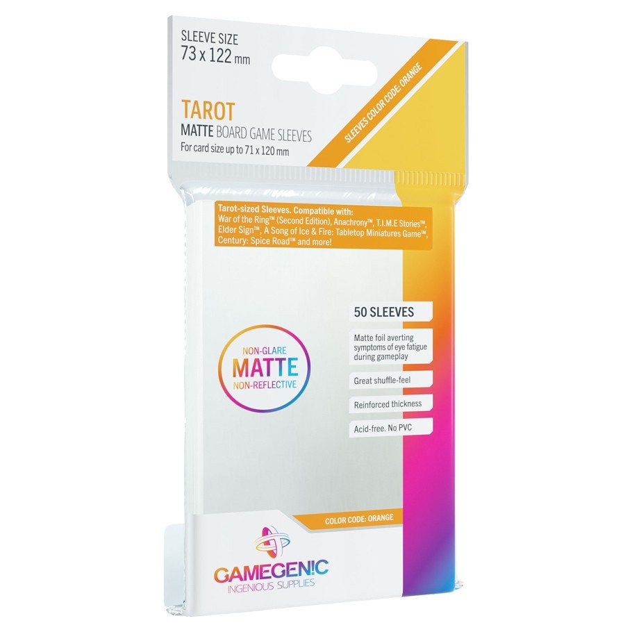 Gamegenic Matte Sleeves 50ct: Tarot 73 X 122mm