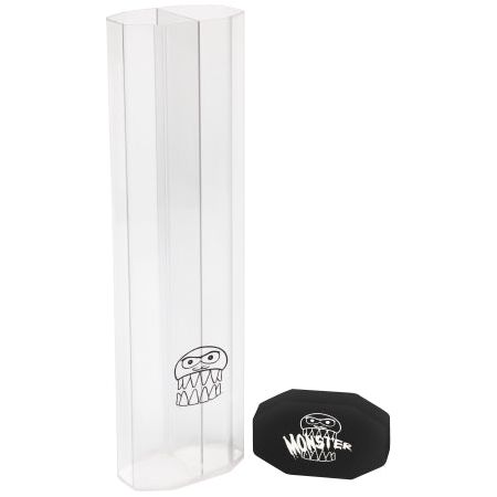 Monster Prism Dual Playmat Tube: Clear with Black Caps