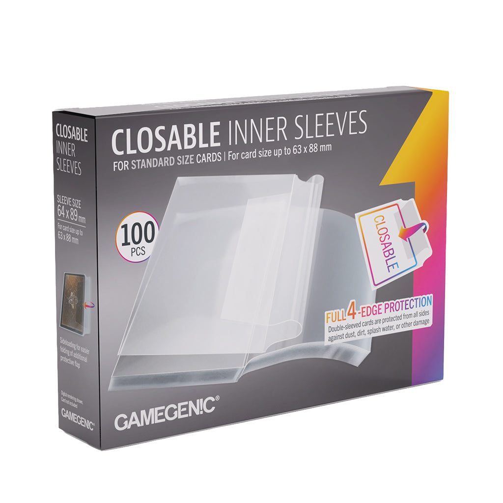 Gamegenic: Closable Inner Standard 50ct Clear Sleeves 64 X 89mm
