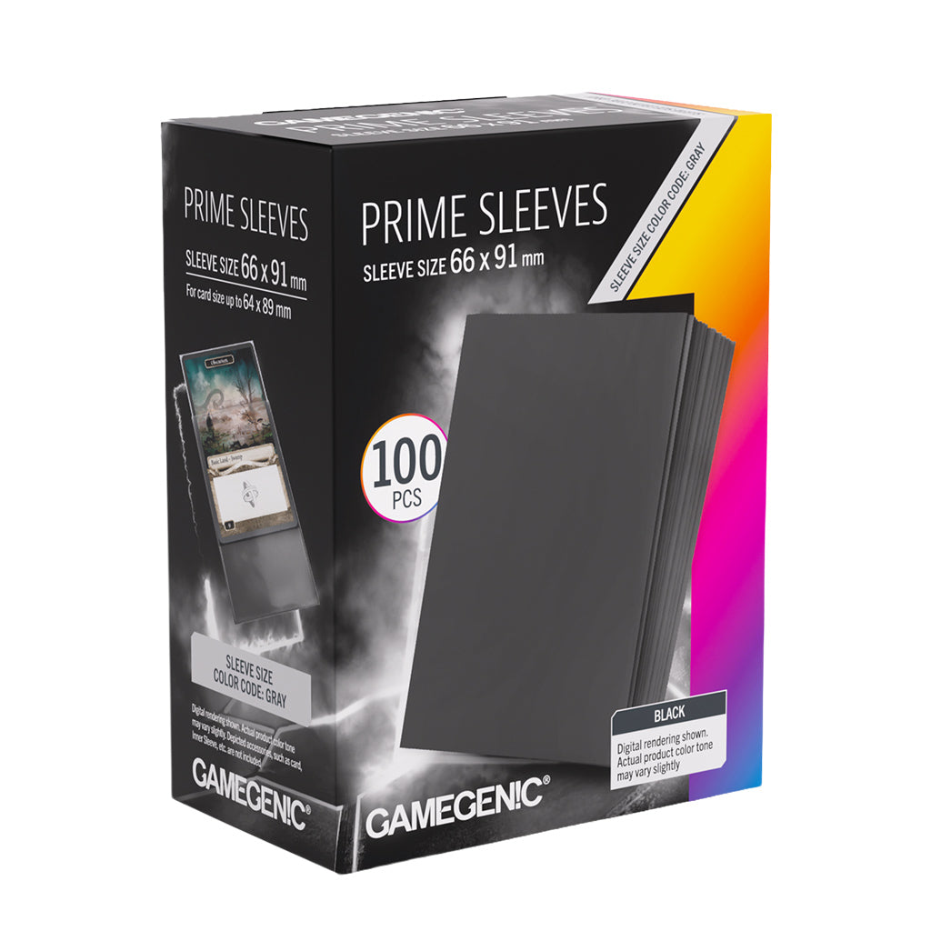 Gamegenic: Black 100ct Prime Sleeves 66x91mm