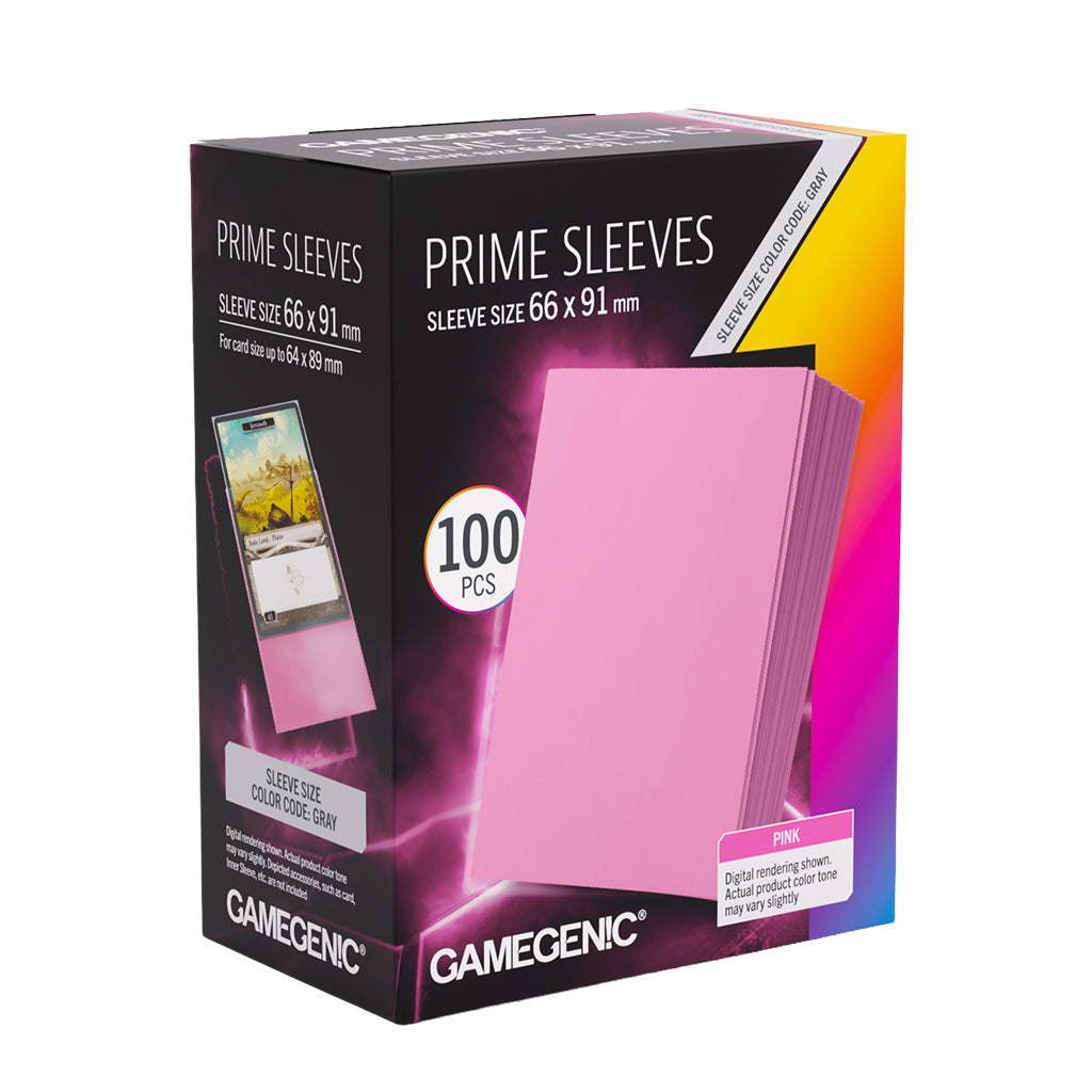 Gamegenic: Pink 100ct Prime Sleeves 66x91mm
