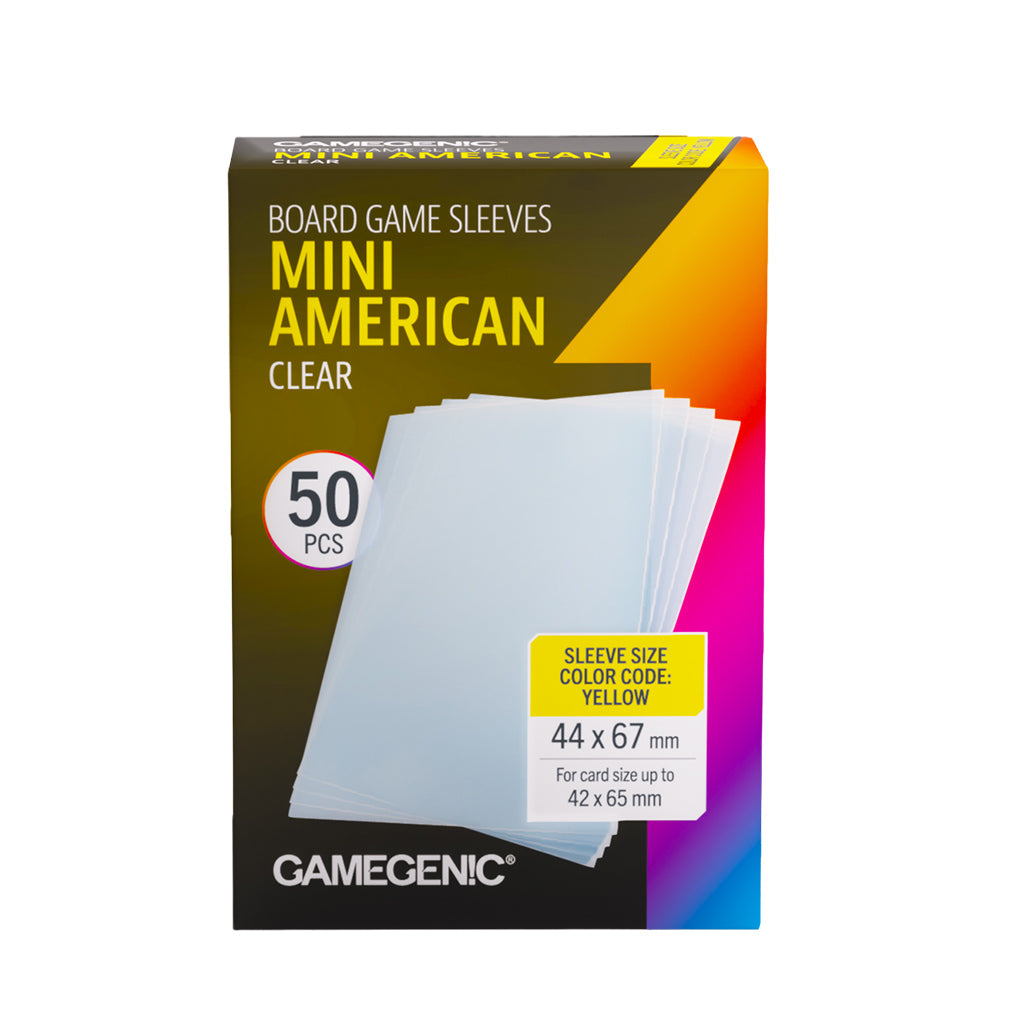 Gamegenic: Mini American 50ct Clear Sleeves 44 X 67mm