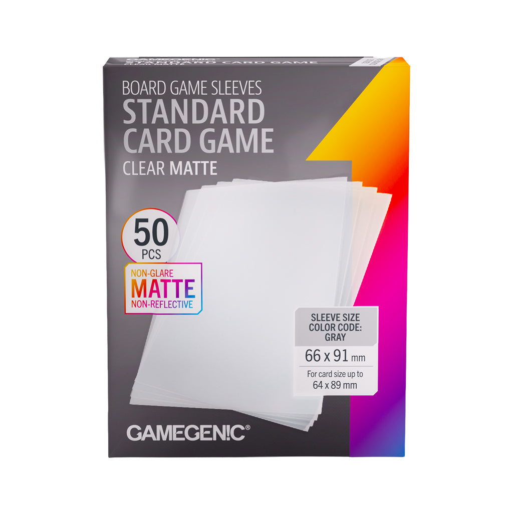 Gamegenic: Standard 50ct Clear Matte Sleeves 66 X 91mm