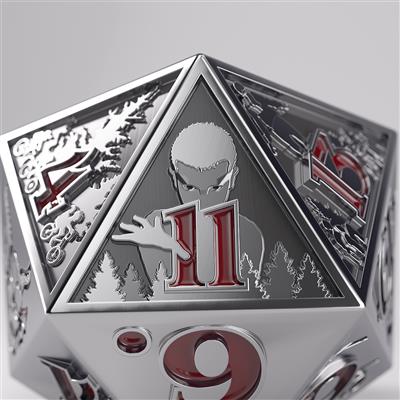 Stranger Things: Hellfire Club Premium Metal D20 Die (Pre-Order Expected Release: 10/31/2025)