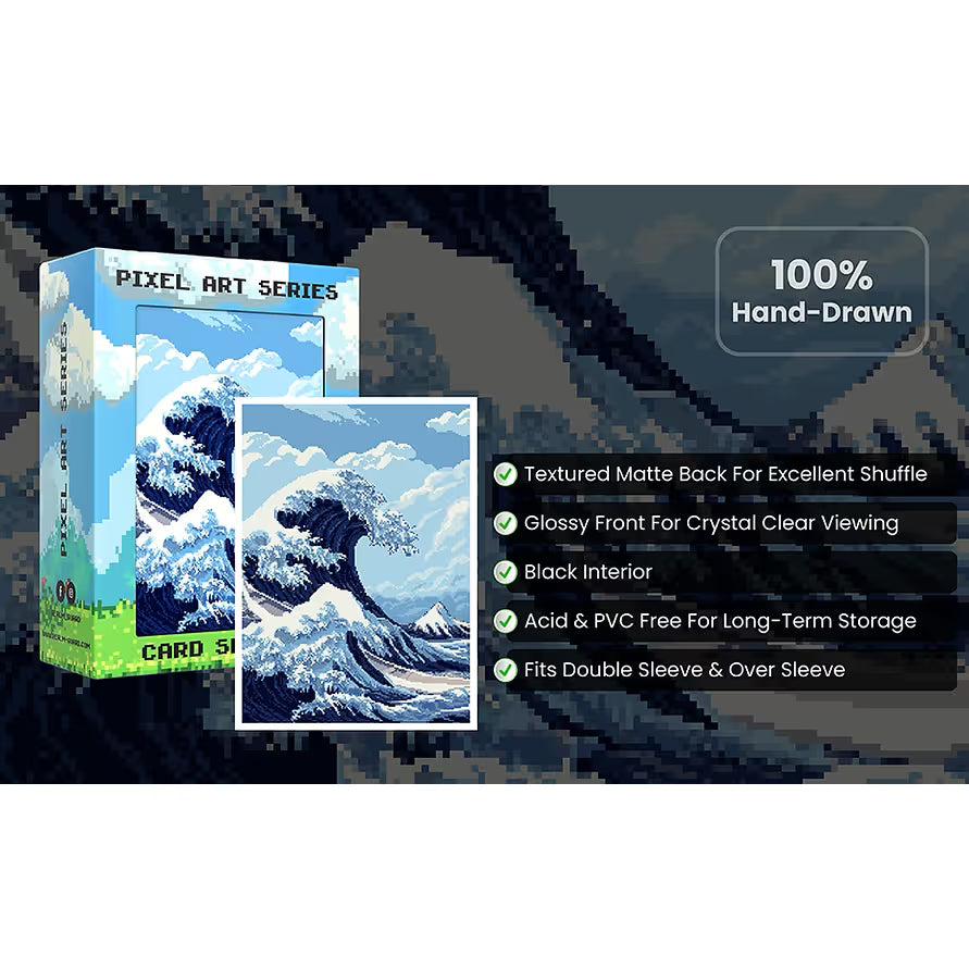 Realm Guard: Pixel Art Sleeves - Great Wave