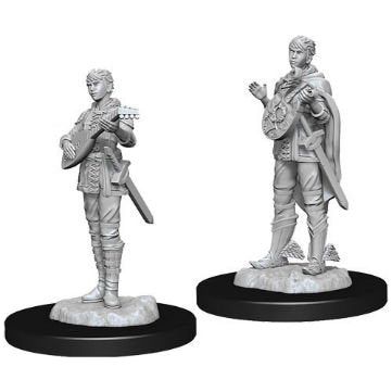 W07 Female Half-Elf Bard Miniatures