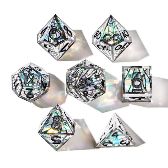 Heart of Glass 7-Piece Iconic Dice Set (Pre-Order)