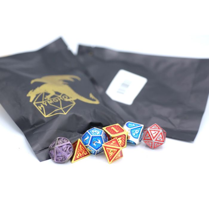 7-Set Mystery Non-Matching Solid Metal Dice