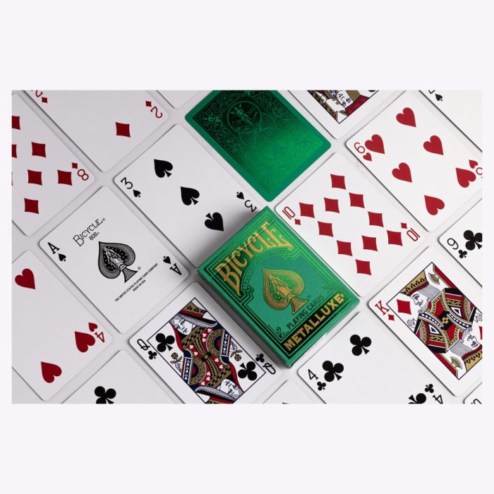 Metalluxe Green Playing Cards